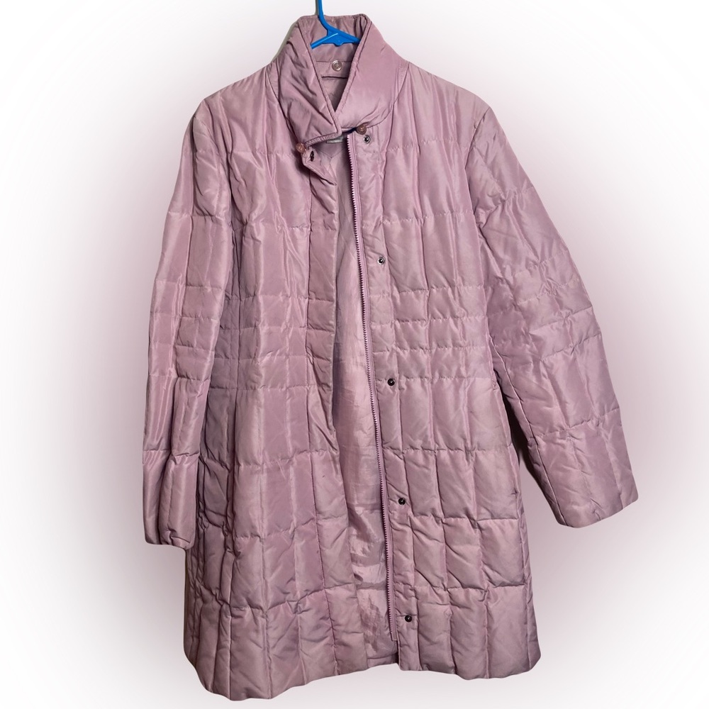 1 Madison Pink Long Puffer Coat Size Medium